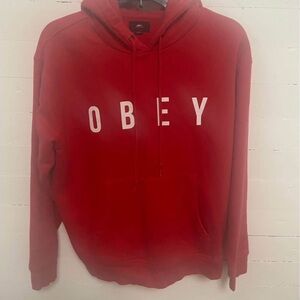 Obey Red Sweatshirt Classic Hoodie Design